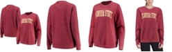Pressbox Women's Garnet Florida State Seminoles Comfy Cord Vintage-Like Wash Basic Arch Pullover Sweatshirt